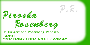 piroska rosenberg business card